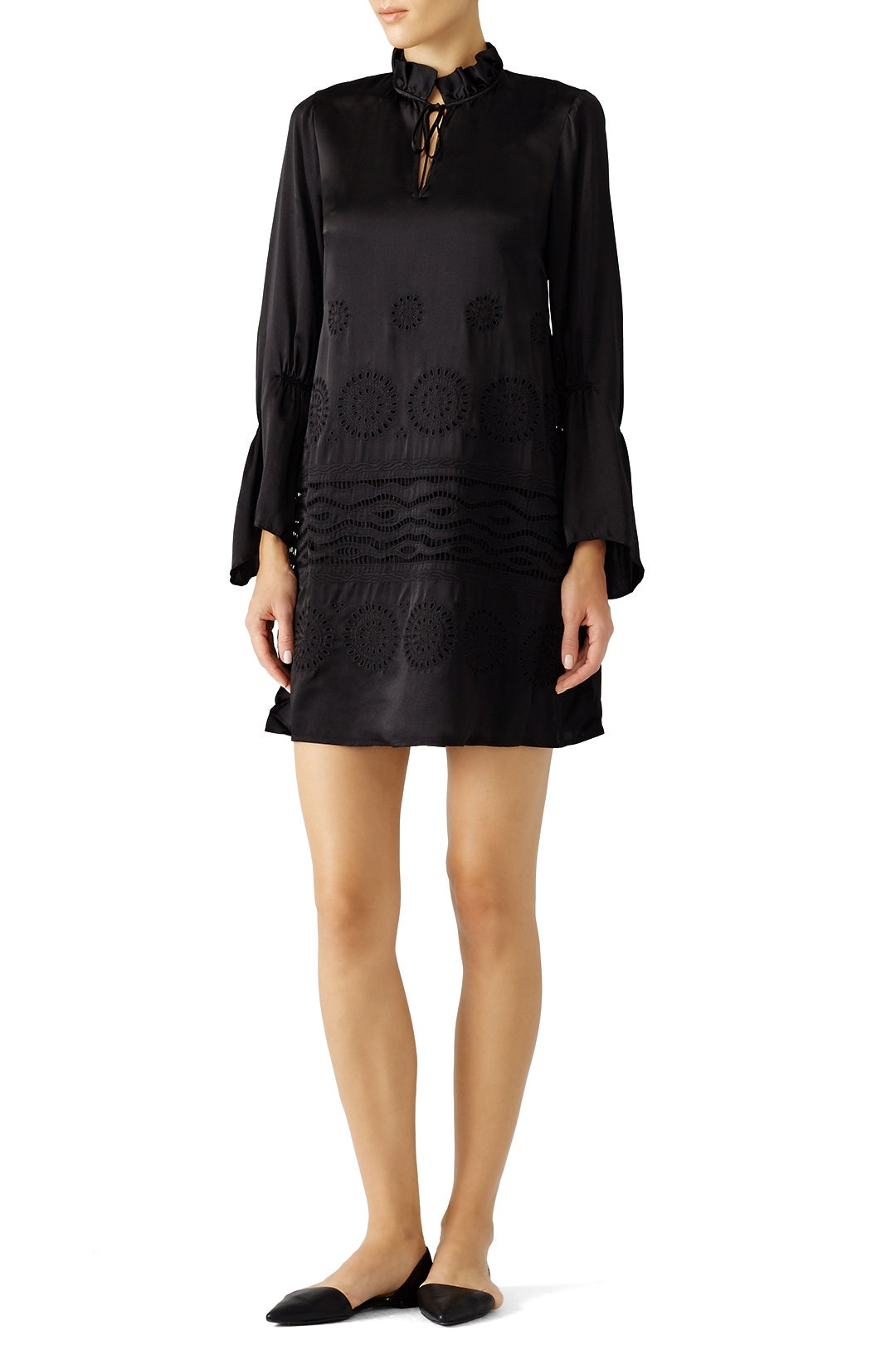 Black Eyelet Silk Dress by Derek Lam 10 Crosby 0