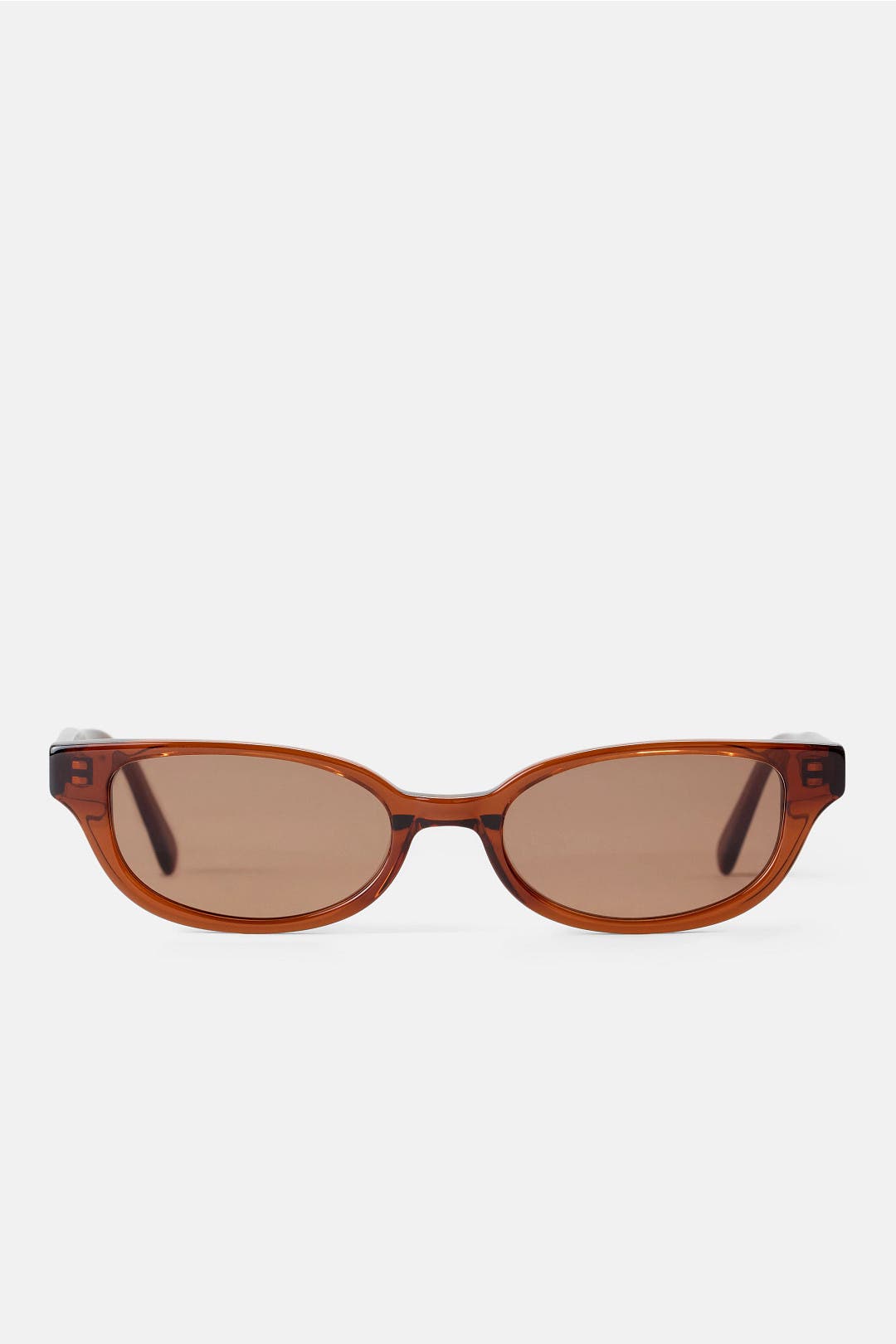 Romi Transparent Rust Sunglasses by DMY Studios | Rent the Runway
