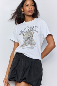 Leopard Graphic Relaxed T-Shirt by GANNI