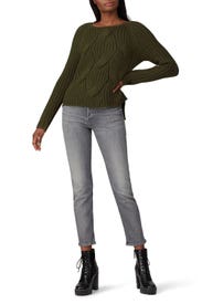 Olive Cable Knit Sweater by KF/KaufmanFranco x RTR