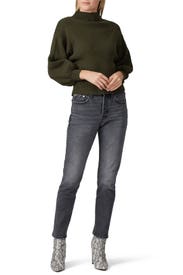 Olive Green Alder Sweater by Line + Dot