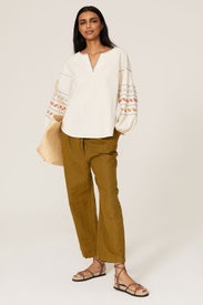 Embroidered Puff Sleeve Top by Madewell