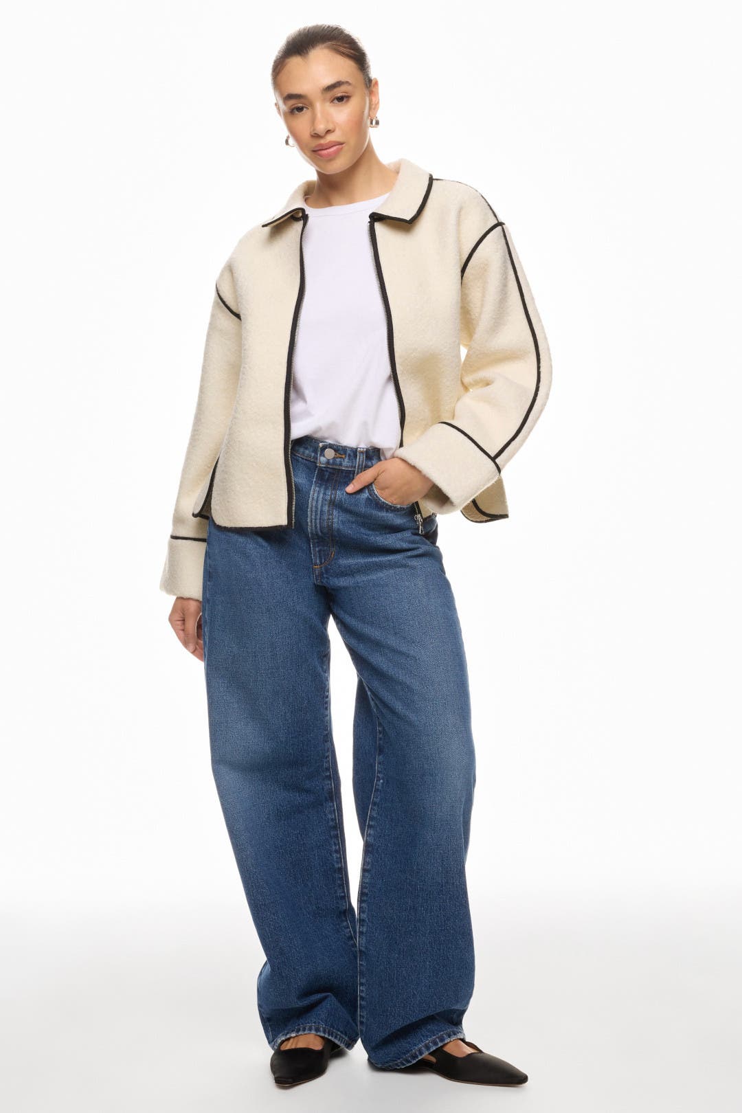 Madison White Shearling Jacket by Modern Citizen | Rent the Runway