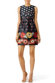 Floral Techno Jacquard Shift Dress by RED Valentino