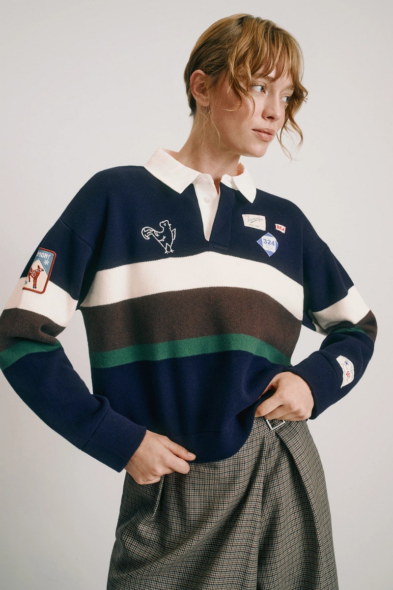 Arther Varsity Knit Rugby Shirt by Sea New York - Photo 0
