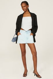 Denim Mini Skirt by Tibi