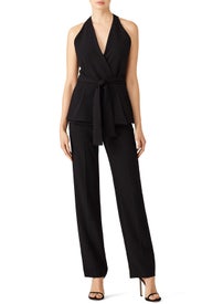 Black Crepe Jumpsuit by Josie by Natori