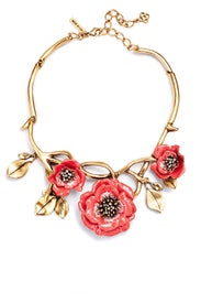 Painted Flower Necklace by Oscar de la Renta