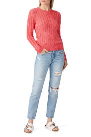 Pink Crew Neck Sweater by Polo Ralph Lauren