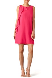 Hot Pink Ruffle Cocktail Dress by Slate & Willow