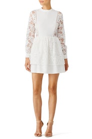 White Lace Layered Dress by English Factory