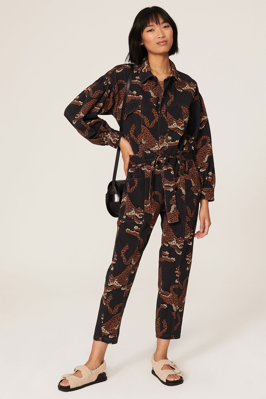 Belted Leopard Jumpsuit by FARM Rio 0