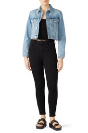 Cropped Trucker Denim Jacket by LEE