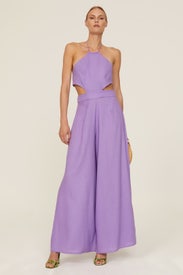 Lavender Backless Jumpsuit by Louna