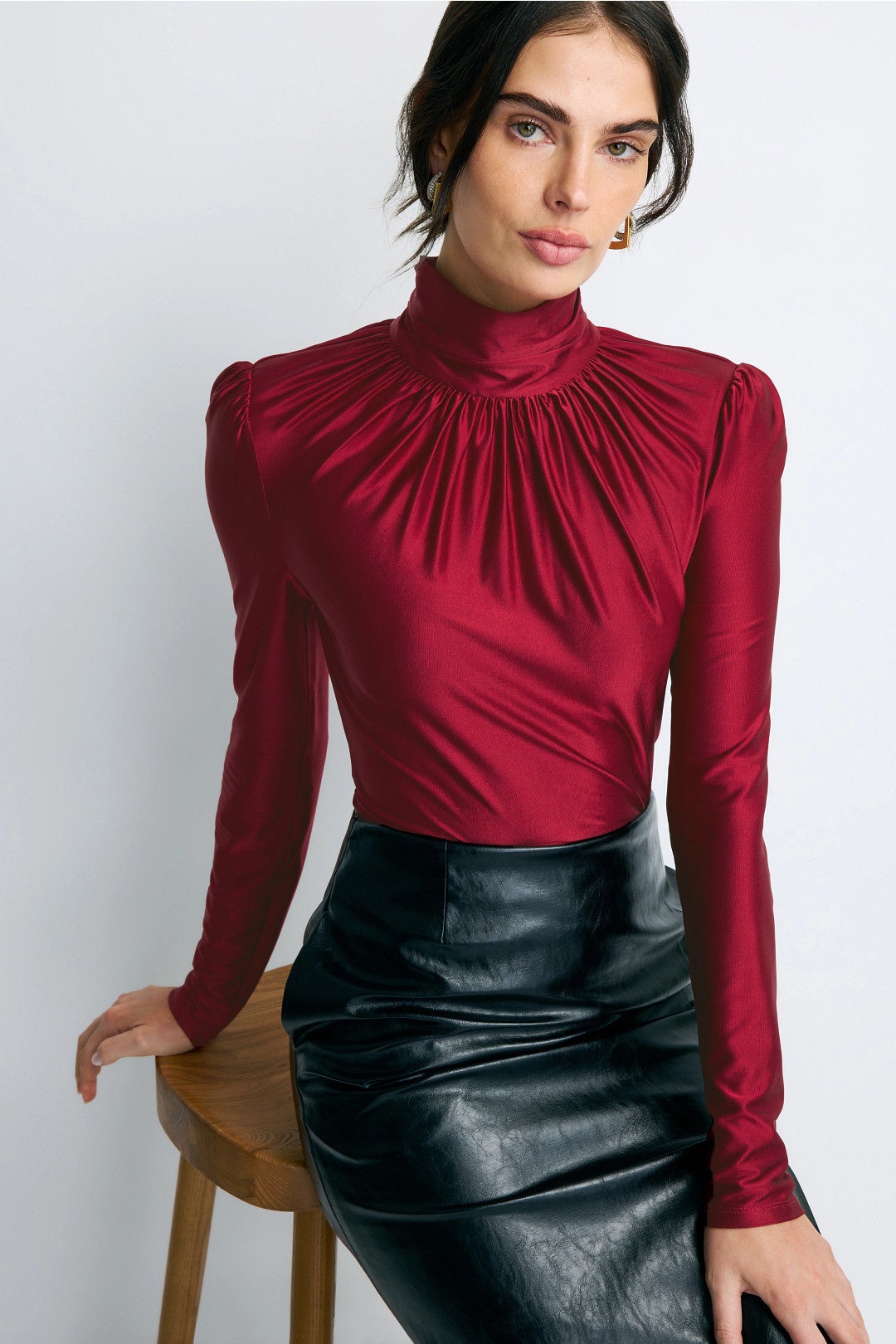 Ruched Turtleneck Top by Rabanne 0