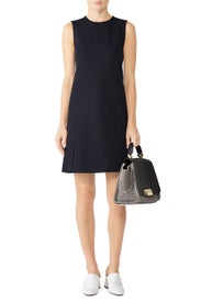 Navy Vent Front Dress by Theory