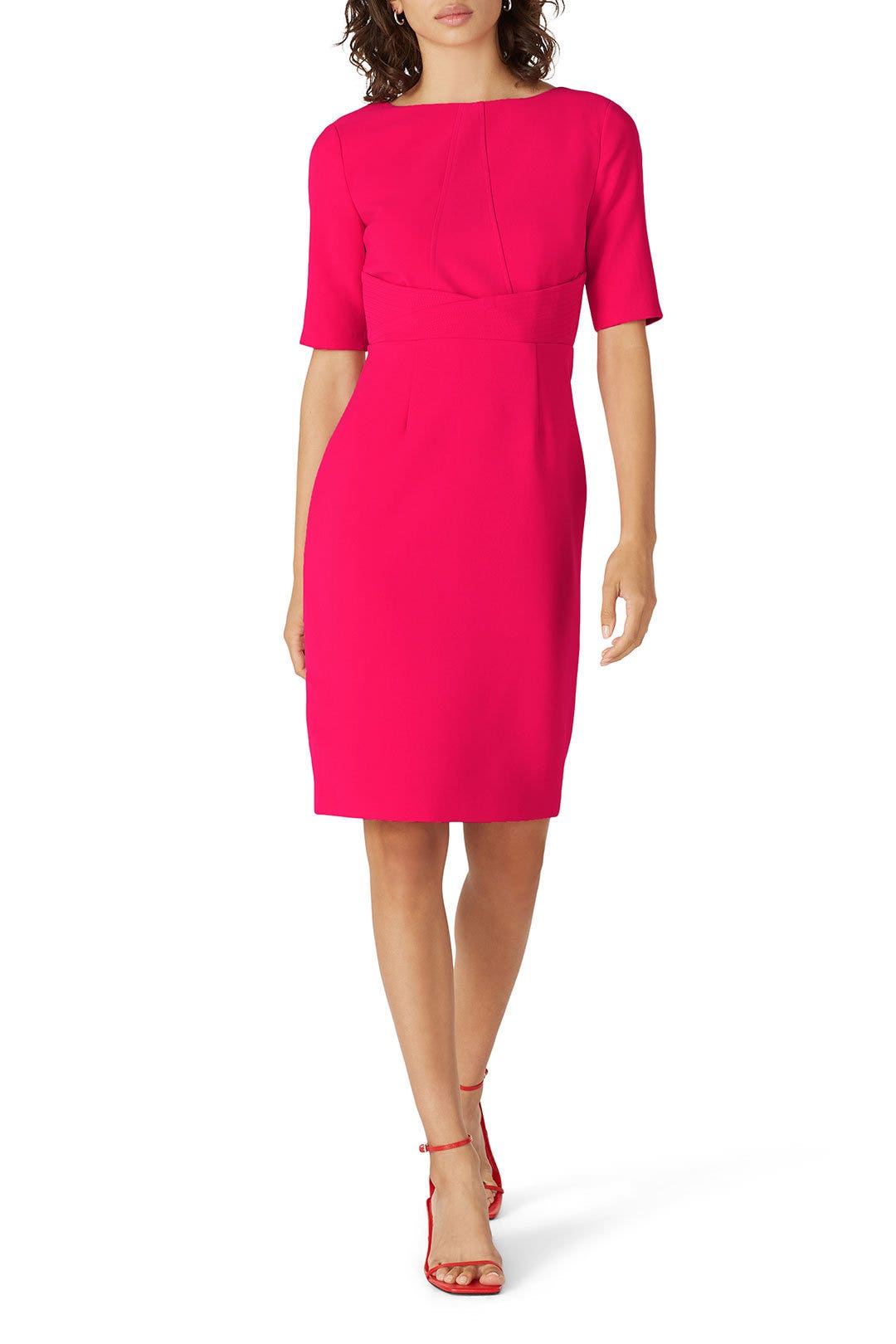 Guava Boat Neck Sheath by Toccin 0