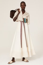 Long Belted Skirt by Benjamin Benmoyal