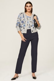 Knit Floral Cardigan by Club Monaco