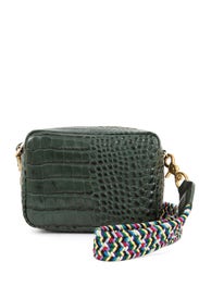 Loden Croc Midi Sac by Clare V.