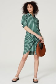 Charlotte Tie Waist Shirt Dress by Derek Lam 10 Crosby