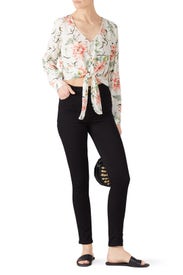 Button Up Tie Front Top by Fifteen Twenty