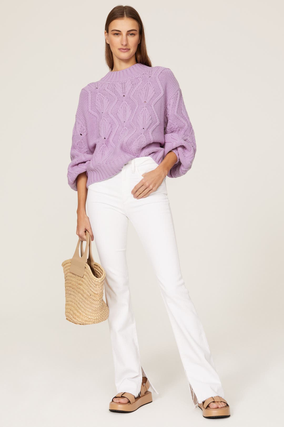 Maris Cable Knit Sweater by MISA Los Angeles | Rent the Runway