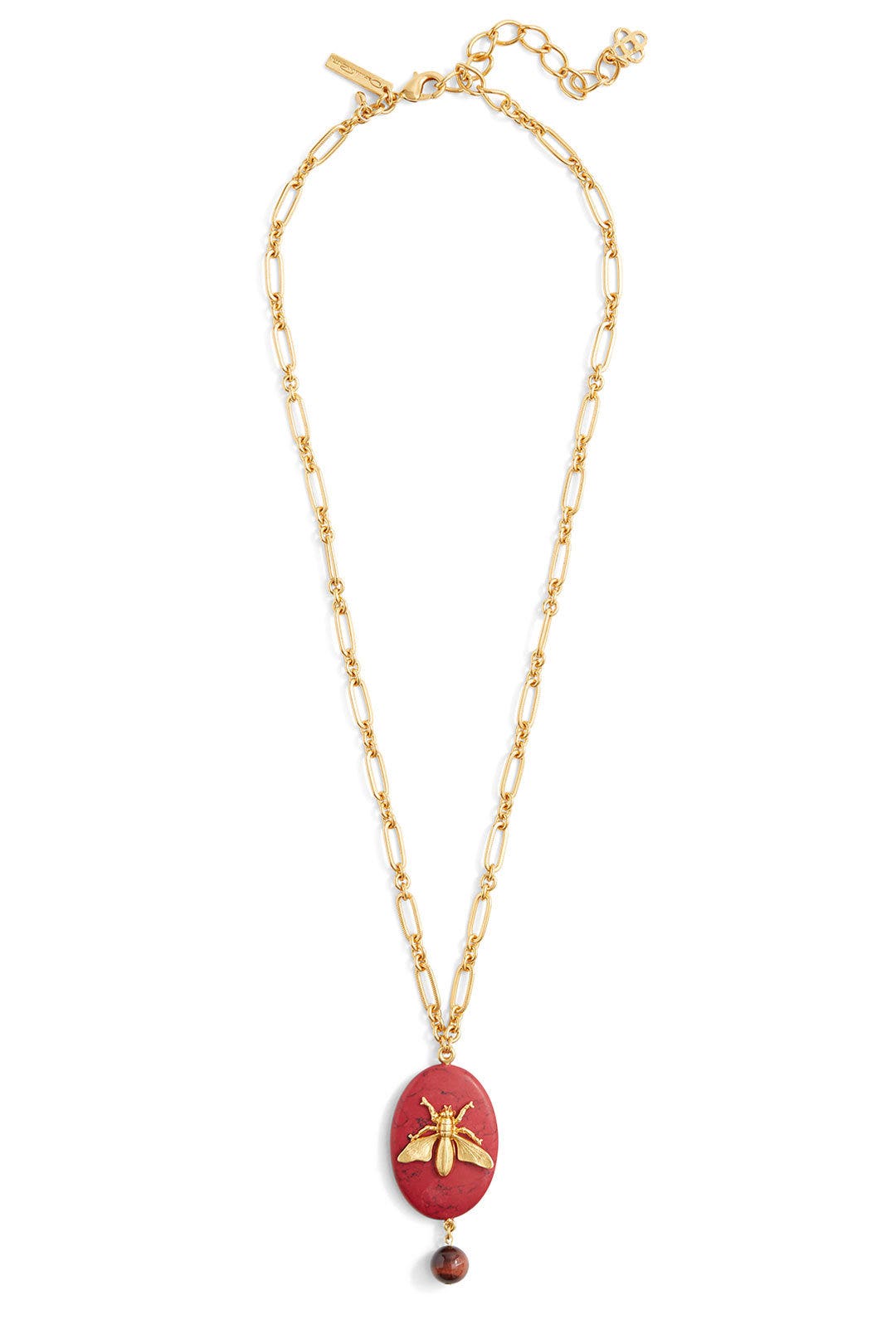 Cayenne Fly Stone Necklace by Oscar de la Renta