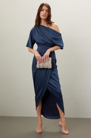 Rayna One Shoulder Draped Gown by Theia