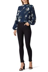 Floral Oxford Top by YUMI KIM