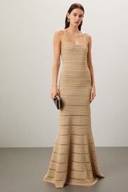 Metallic Bandage Gown by Hervé Léger