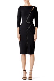 Black Zipper Sheath by Chiara Boni La Petite Robe