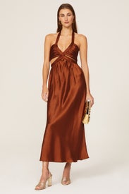 Emma Cutout Midi Dress by Line + Dot