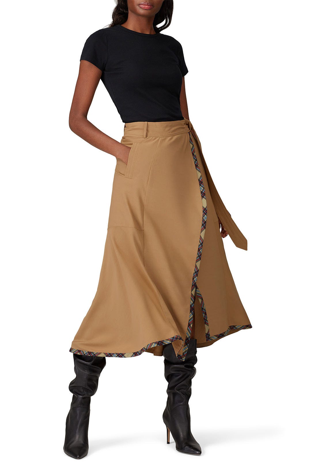 Draped A-Line Skirt by TEIJA 0