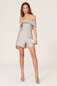 Valerie Off the Shoulder Romper by SIMKHAI