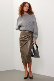 Green Leather Pencil Skirt by Jason Wu x RTR