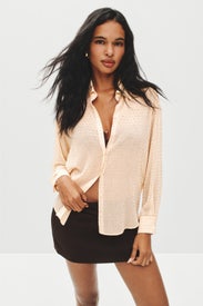 Sheer Rhinestone Top by Ronny Kobo x RTR