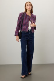 Red Multicolor Tweed Jacket by Sandro