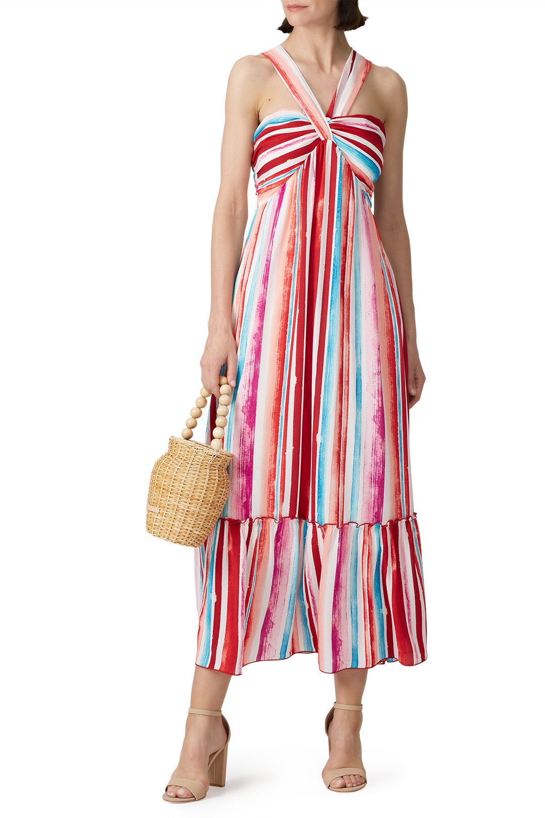 Striped Halter Maxi  by Slate & Willow 0