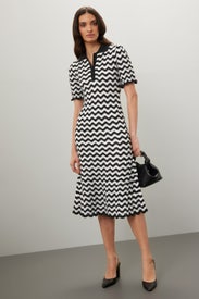 Wavy Stripe Knit Dress by Derek Lam 10 Crosby x RTR