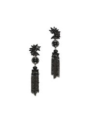 Black Metal Ingenue Earrings by Erickson Beamon