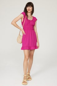 Pink Smocked Dress by Louna