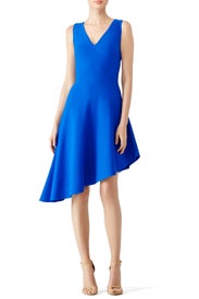 Cobalt Blue Asymmetrical Dress by Milly