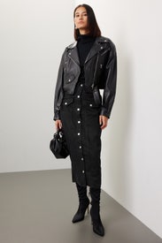 Button Front Midi Skirt by Moschino Jeans