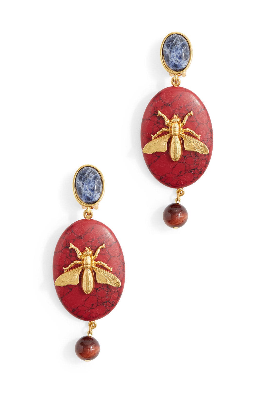 Cayenne Fly Stone Earrings by Oscar de la Renta 0
