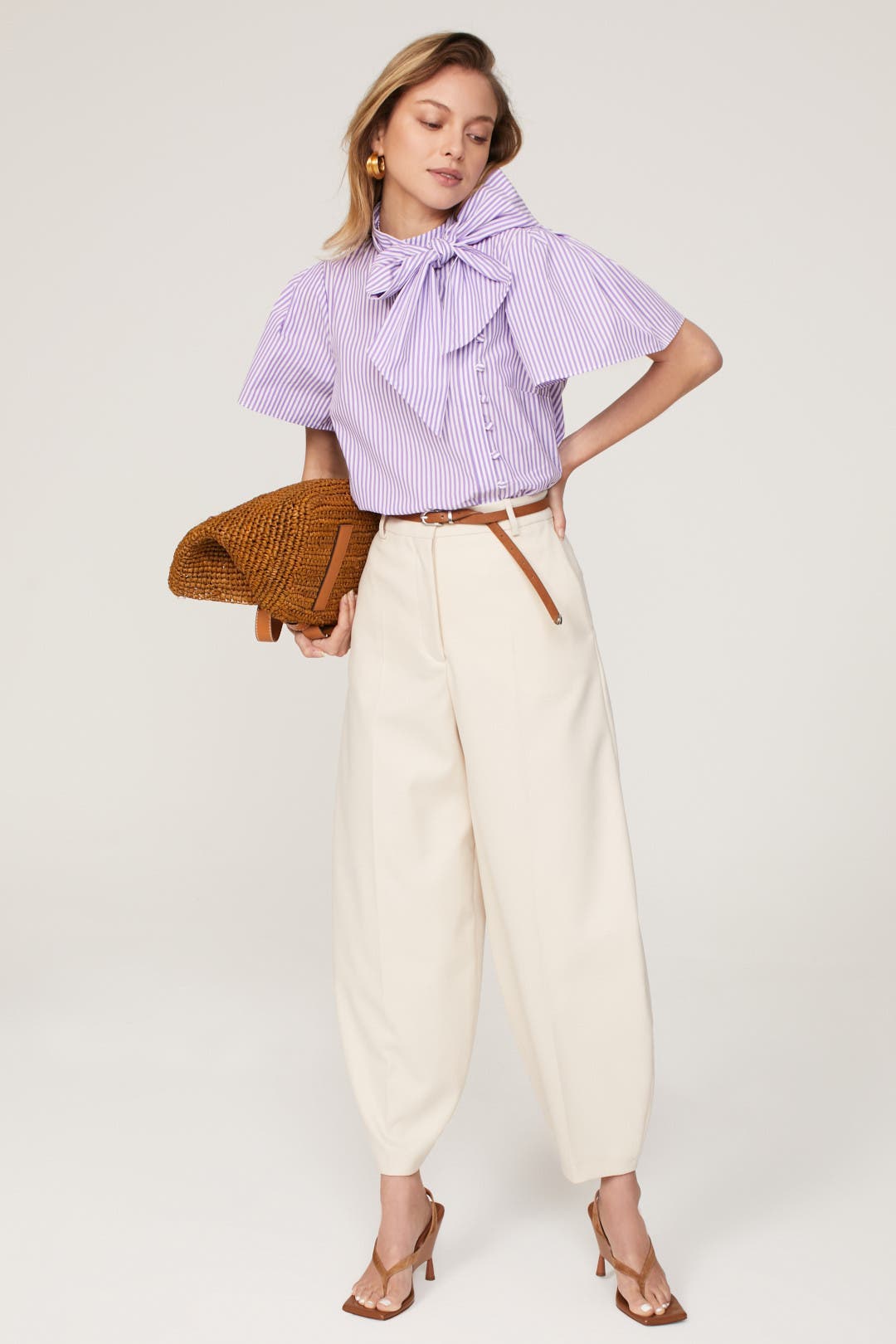 Tie Neck Top by Adam Lippes x RTR | Rent the Runway