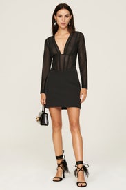 Rhea Mesh Mini Dress by Bardot