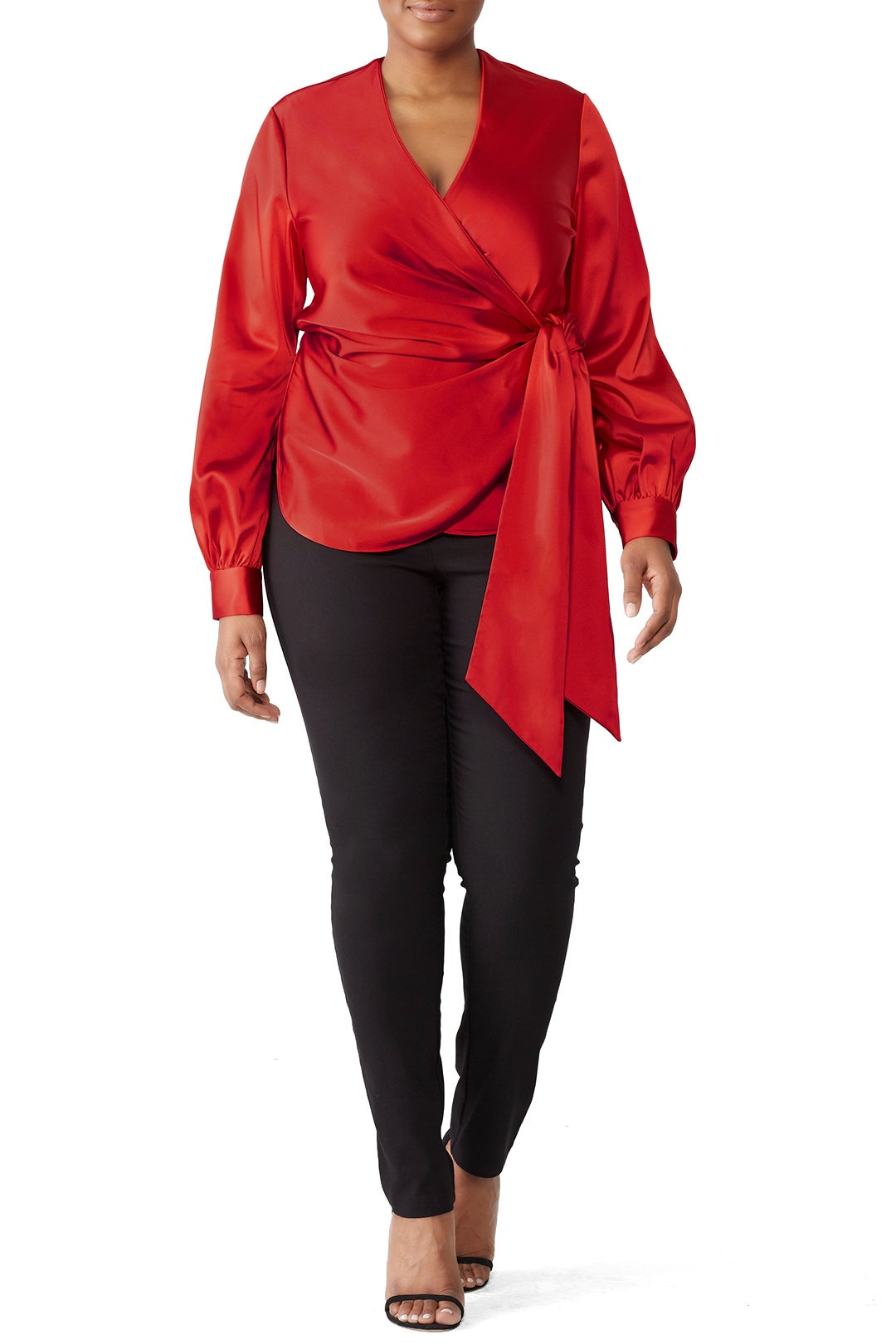 Satin Tie Front Top by SIMKHAI 0