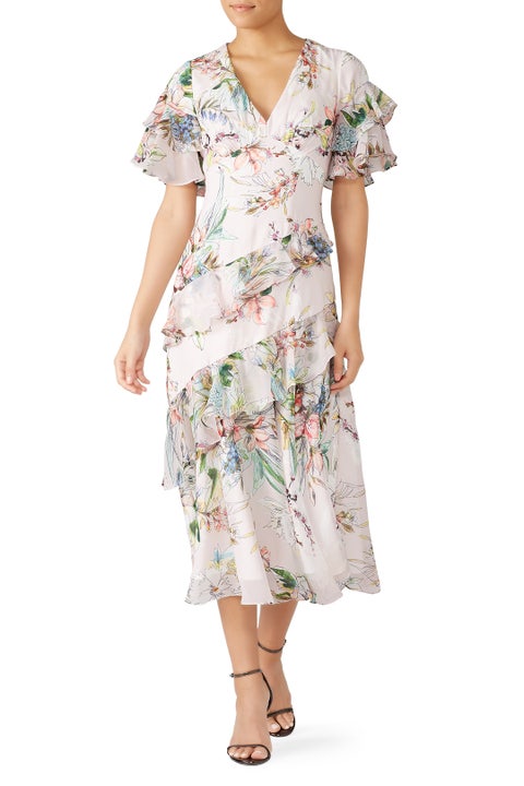 Blush multi floral dress main image 1