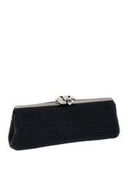 Black Crystal Flower Clutch by Whiting & Davis